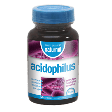 Acidophilus, suplemento alimentar sem açúcar, sem amido, sem glúten