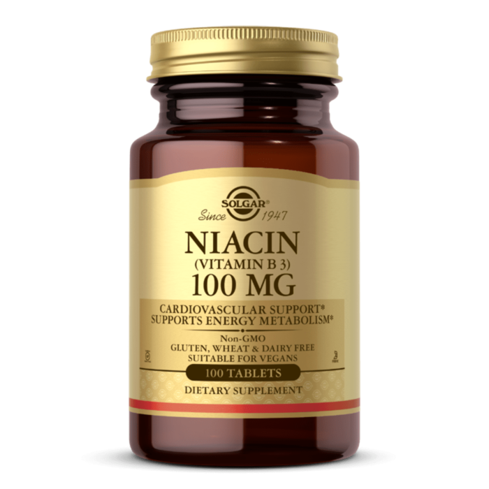 NIACIN (VITAMIN B3) 100 MG suplemento solgar