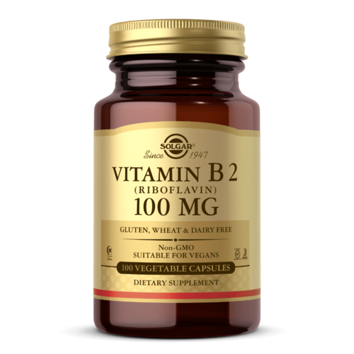 Vitamina B2 (RIBOFLAVINA) 100 MG suplemento solgar