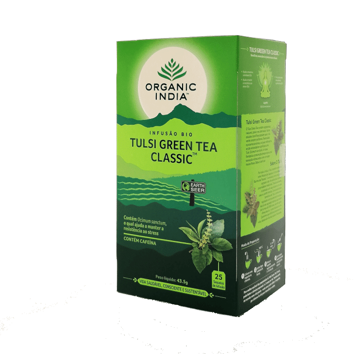 tulsi green tea 25saq organic india