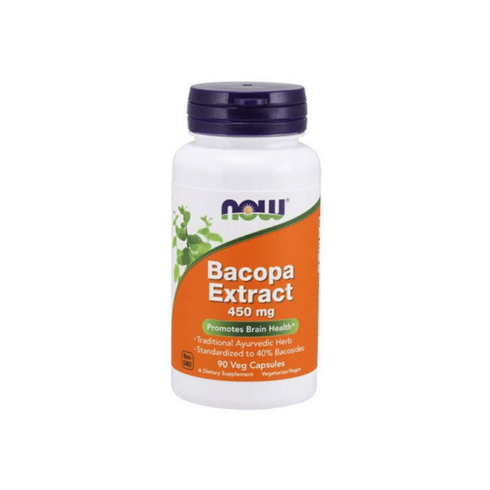 Bacopa Extract, suplemento alimentar sem glúten, sem soja, vegan, vegetariano
