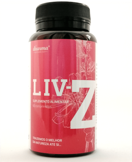 Liv-Z, suplemento alimentar sem açúcar, sem lactose, vegan