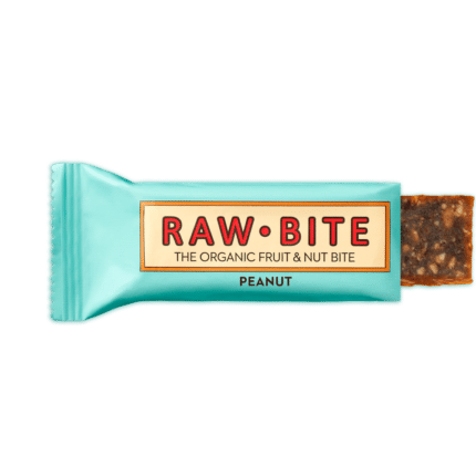 Barra de Amendoim RawBite, biológica, sem açúcar, vegan