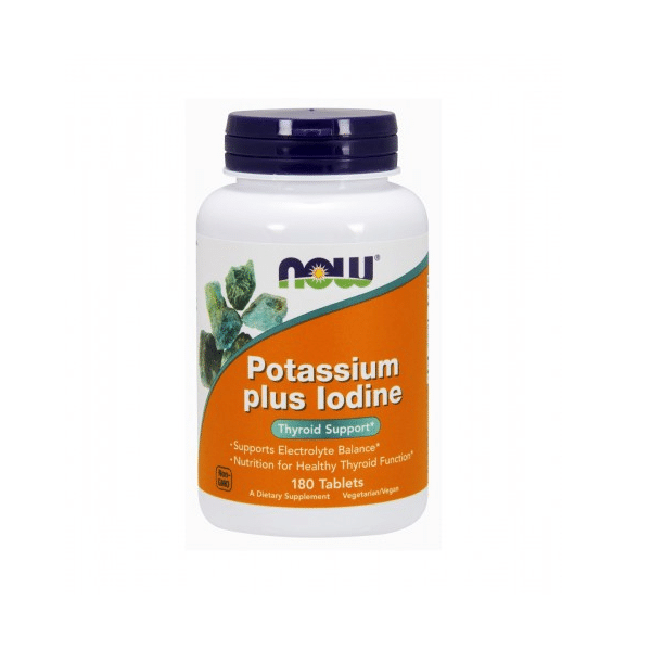 Potassium Plus Iodine, suplemento alimentar sem glúten, sem soja, vegan, vegetaraino