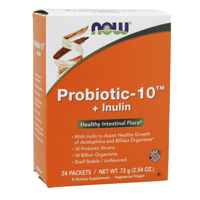 Probiotic-10 + Inulin, suplemento alimentar vegan e vegetariano