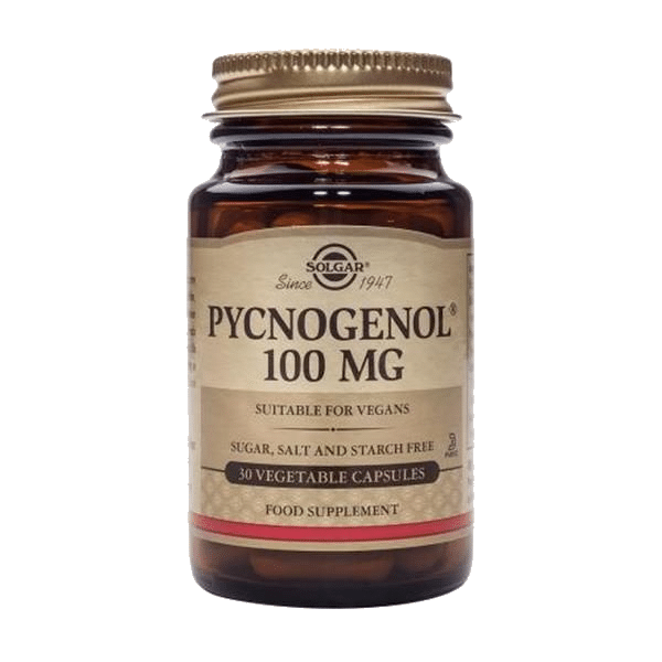 Pycnogenol 100 mg, suplemento alimentar sem açúcar, sem sal, vegan