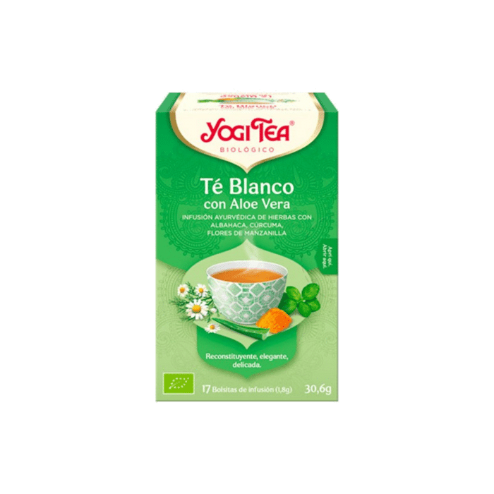 Chá Branco Aloé Vera, biológica, sem glúten, vegan
