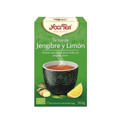 Chá Verde Gengibre e Limão, biológico, sem glúten, vegan