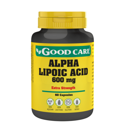 Alpha Lipoic Acid,, suplemento alimentar sem açúcar, sem glúten, sem lactose