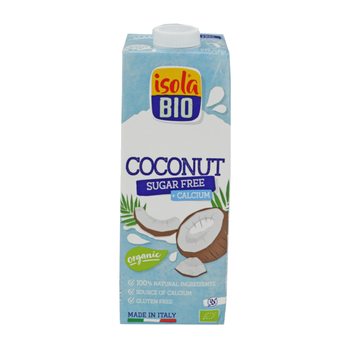 Bebida de Coco com Cálcio SAçúcar Isola BIO 1L