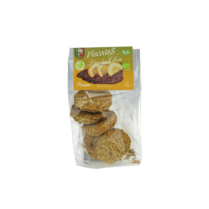 Biscoitos de Limão e Chia, biológicos