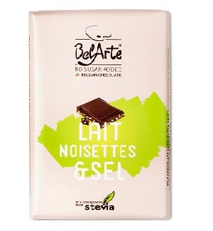 Chocolate de Leite c Avelãs e Sal Belarte (saçucar) 85g