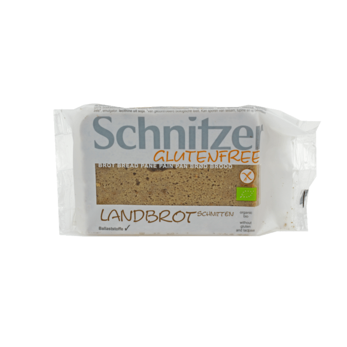 Pão Fatiado Tradicional Alemão Landbrot, biológico, sem glúten, sem lactose