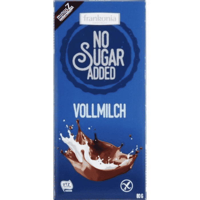Chocolate de Leite sem Açúcar Adicionado, sem glúten