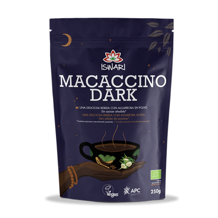 Macaccino Dark, com ingredientes biológicos, sem glúten, vegan