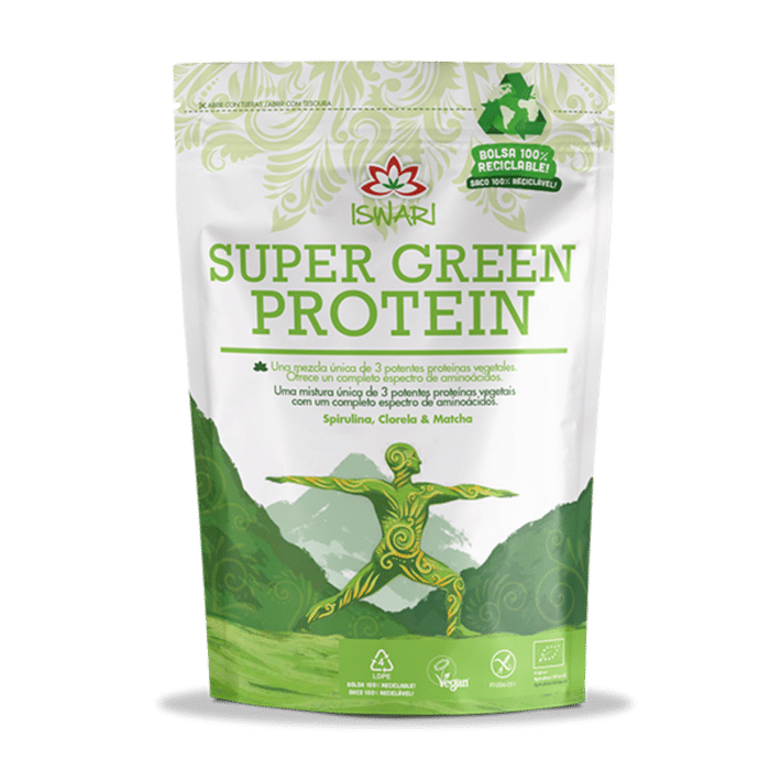 Super Green Protein, com ingredientes biológicos, sem glúten, vegan
