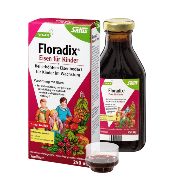 Floradix Kids - Ferro Liquido p crianças 250ml Salus