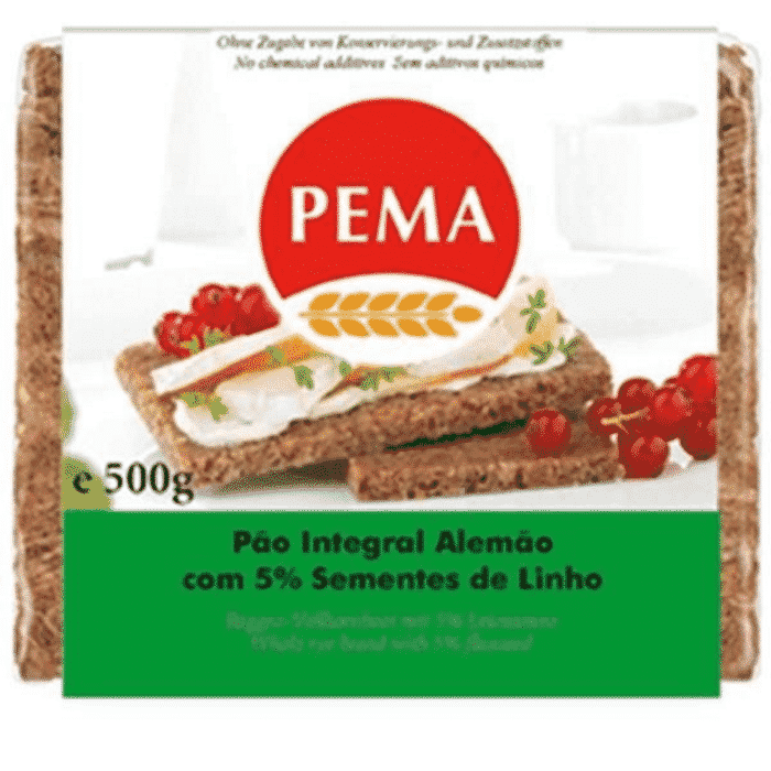 Pão Alemão Int. C Sementes Linho 500gr - Pema