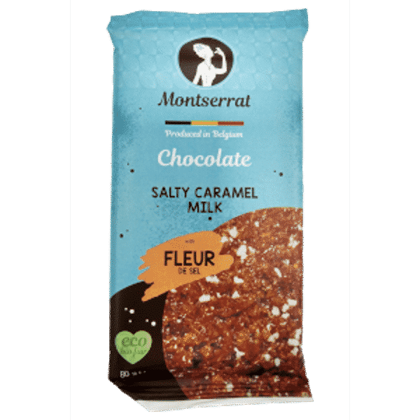 Chocolate Leite com Caramelo salgado Bio 80gr Montserrat