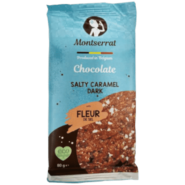 Chocolate Preto com Caramelo salgado Bio 80gr Montserrat