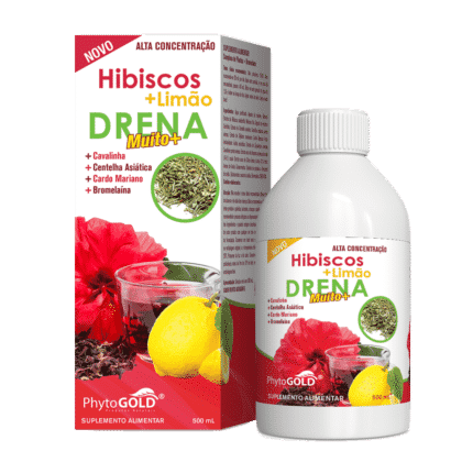 Hibiscos + Limão Drena Muito+ 500ml PhytoGold