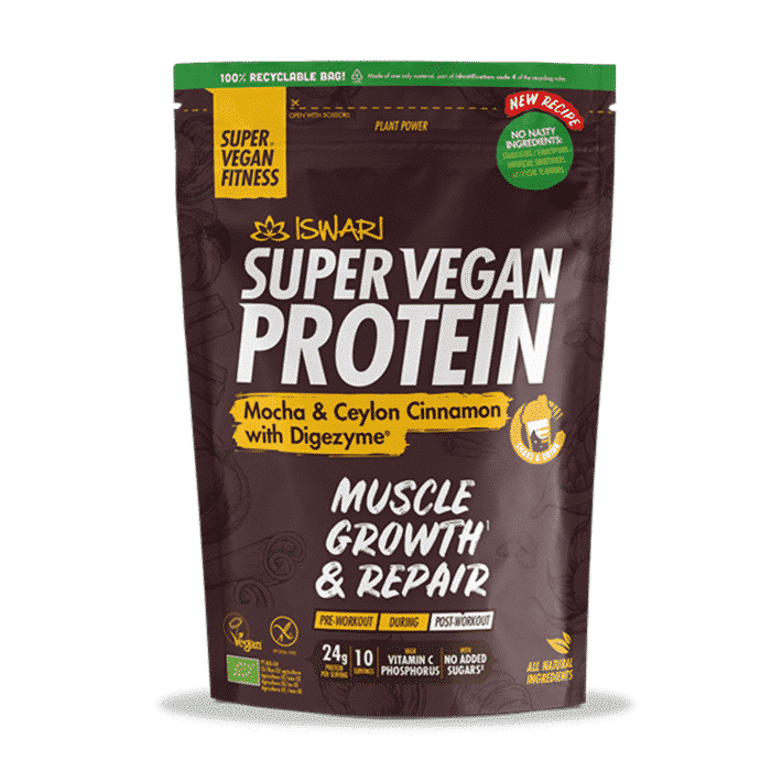 Super Vegan protein Mocha Canela Bio 400gr Iswari