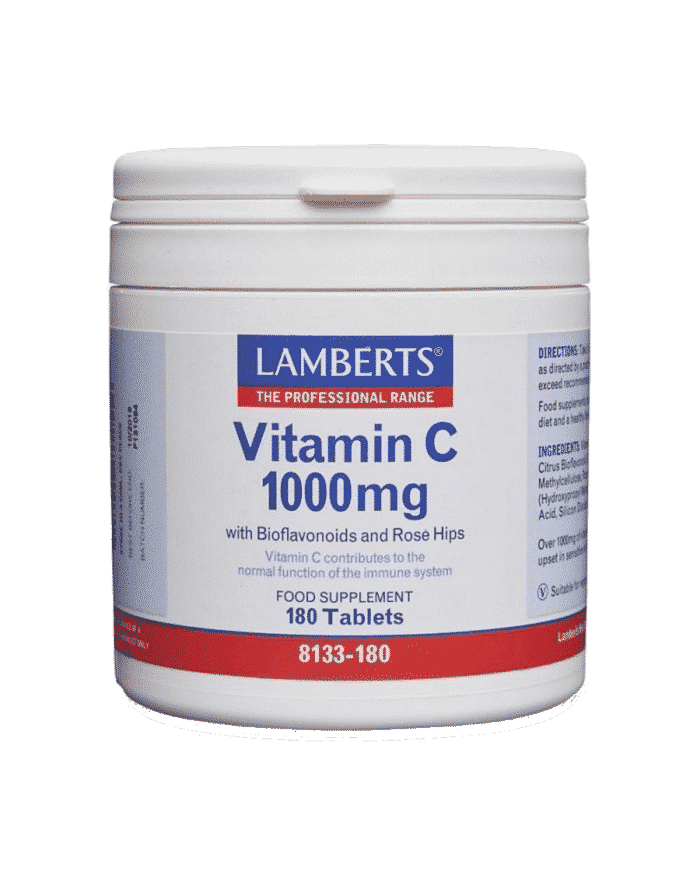 Vitamina C com Bioflavonoides 1000mg 180 Comp Lamberts