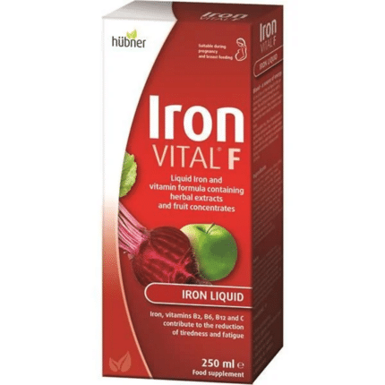 Iron Vital, suplemento alimentar sem álcool, sem glúten, sem lactose, vegan