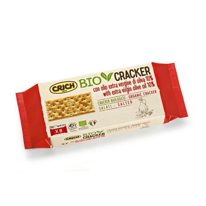 Crackers com Sal e Azeite Virgem Extra, com ingredientes biológicos