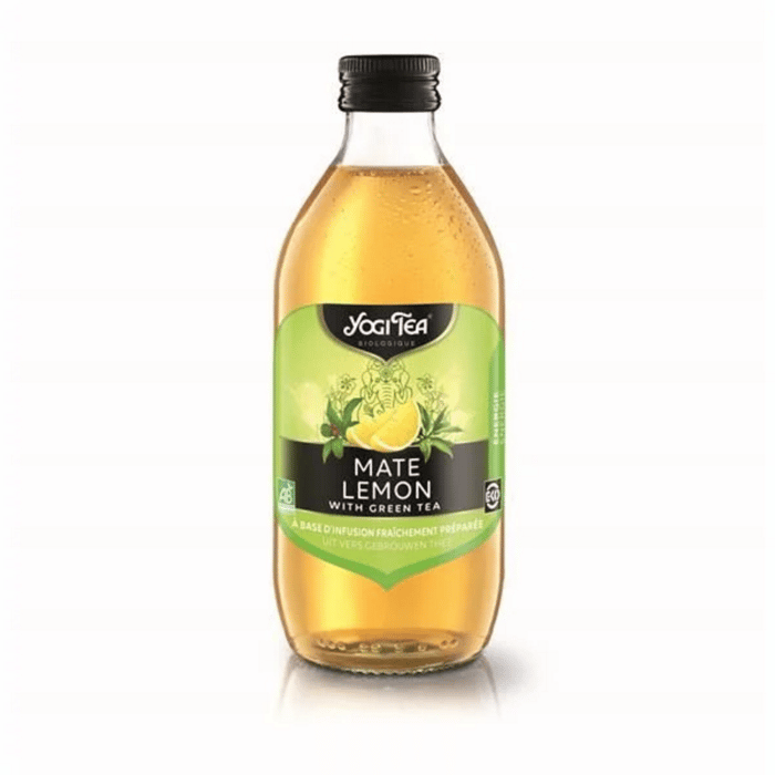 Bebida Mate de Limão, com ingredientes biológicos, sem glúten, alimentação vegan