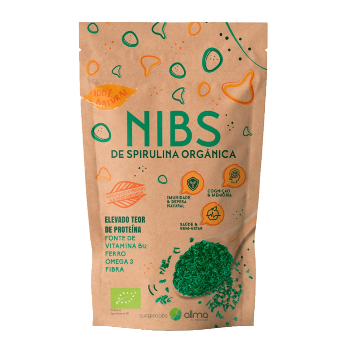 Nibs de Spirulina Orgânica produto biológico