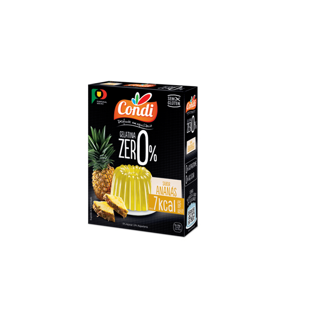Gelatina Zero sabor a Ananás sem glúten
