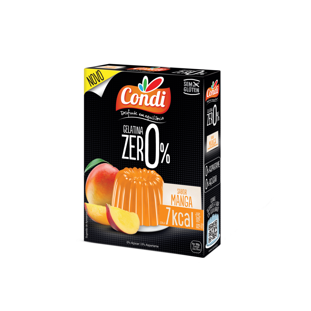 Gelatina Zero sabor a Manga sem glúten